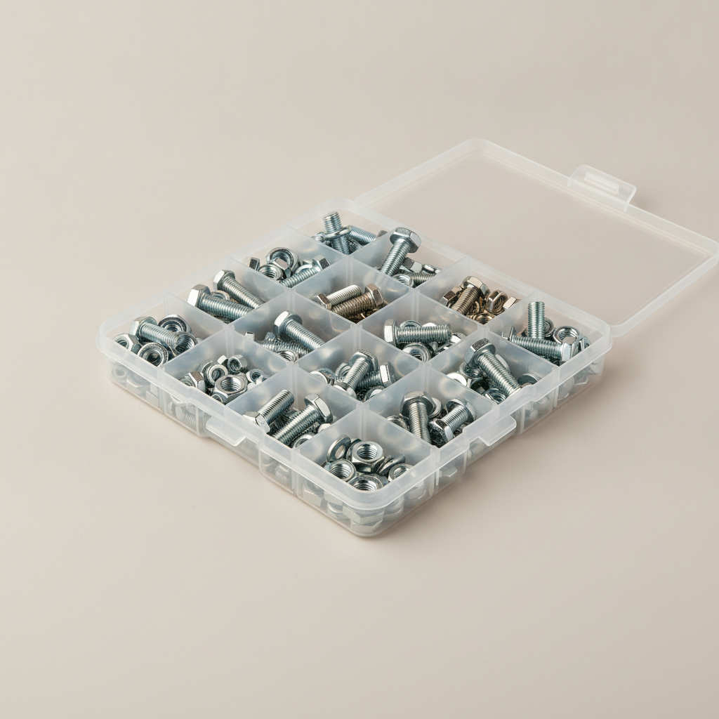 350-Piece Hex Bolt & Nut Assortment