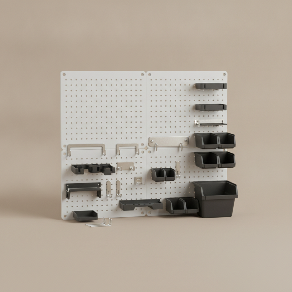 48-Piece Pegboard Wall Organizer Kit
