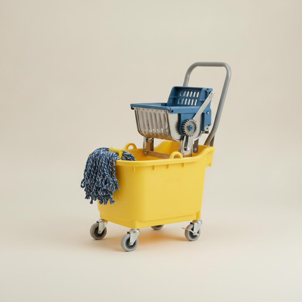 Rolling Janitorial Mop Bucket & Wringer
